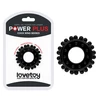 Lovetoy Power Plus Cockring Black 3 - Elastyczny pierścień erekcyjny