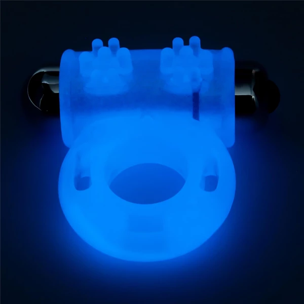 Lovetoy Lumino Play Vibrating Penis Ring - Wibrujący pierścień erekcyjny świecący w ciemności