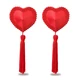 Lovetoy Reusable Red Heart Tassels Nipple Pasties - Nasutniki