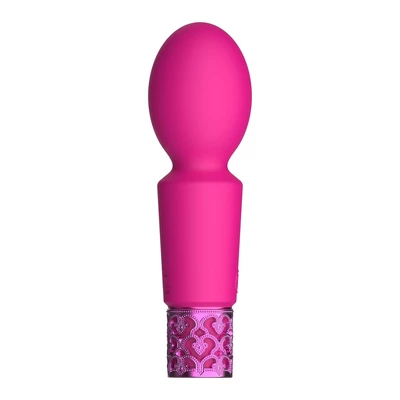 Royal Gems Brilliant Rechargeable Silicone Bullet Pink - Wibrator wand, Różowy