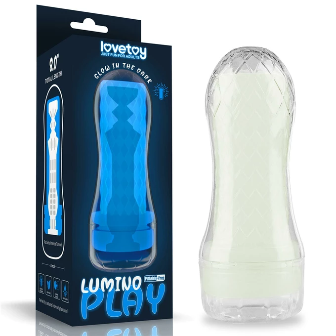 Lovetoy Lumino Play Pocketed - Masturbator klasyczny świecący w ciemności
