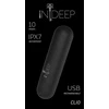 Indeep Rechargeable Vibrating Bullet Indeep Black - Miniwibrator, Czarny