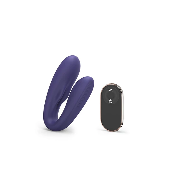 Love to Love Match Up Midnight Indigo - Wibrator dla par z pilotem, Niebieski