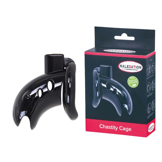 Malesation Chastity Cage Black - Pas cnoty, Czarny