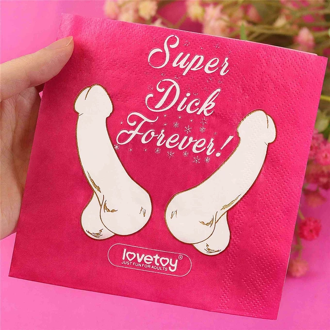 Lovetoy Super Dick Forever Bachelorette Paper Napkins(Pack Of 10)