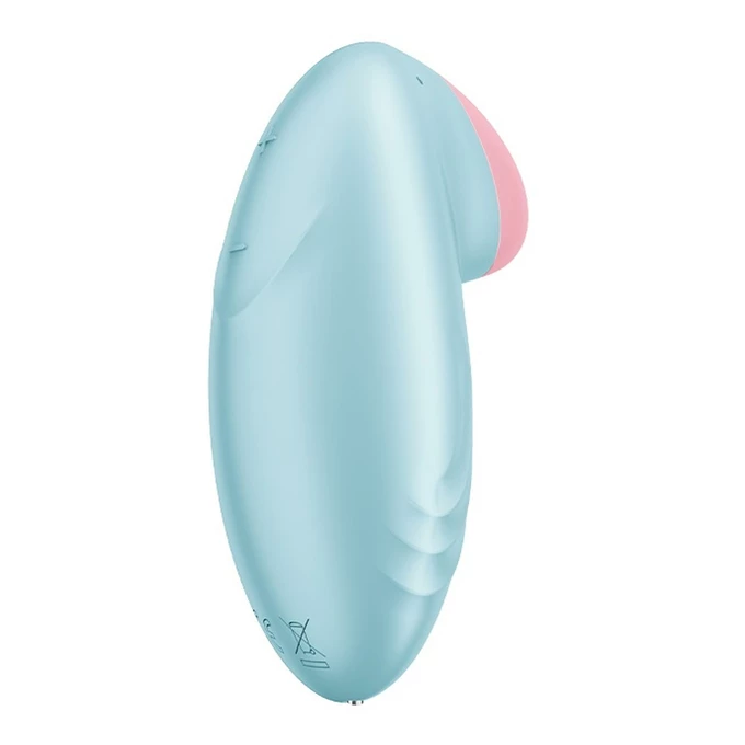 Satisfyer Tropical Tip Light Blue - Wibrator łechtaczkowy sterowany aplikacją mobilną, Niebieski