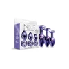 Nixie  Trainerâ Set, Purple Metallic - Zestaw korków analnych z kryształem, Fioletowy