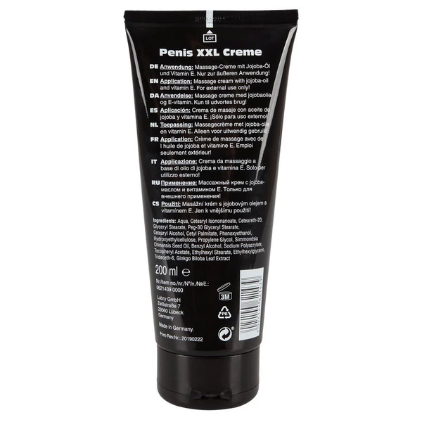 Penis XXL CReme 200 Ml - Krem powiększający penisa