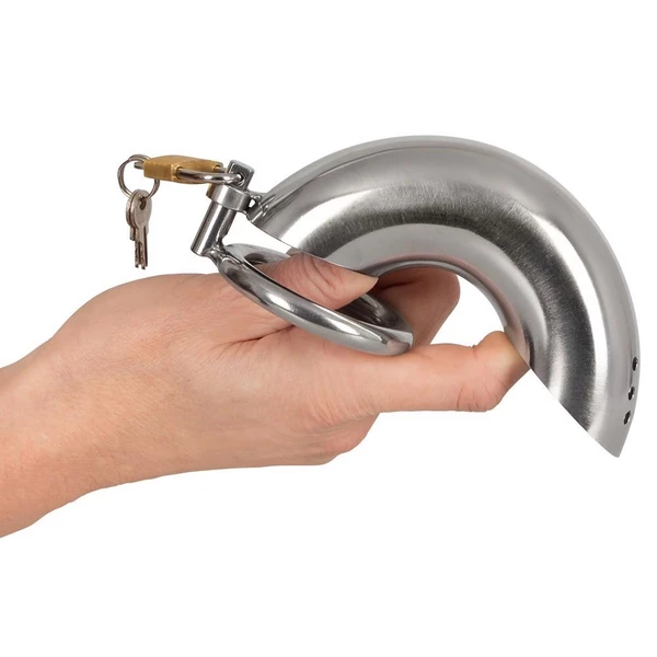 fetish Collection Penis Cage Curved - Metalowy pas cnoty