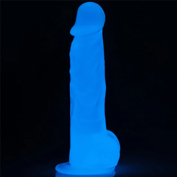 Lovetoy 8.5' Lumino Play Dildo - Dildo klasyczne na przyssawce świecące w ciemności