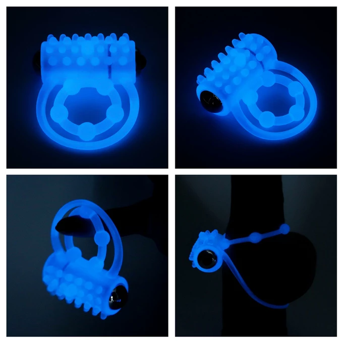 Lovetoy Lumino Play Vibrating Penis Ring dual - Wibrujący pierścień erekcyjny świecący w ciemności