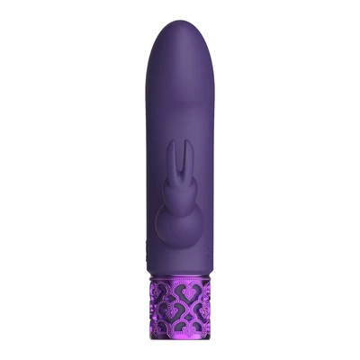 Royal Gems Dazzling Rechargeable Silicone Bullet Purple - Wibrator króliczek, Fioletowy