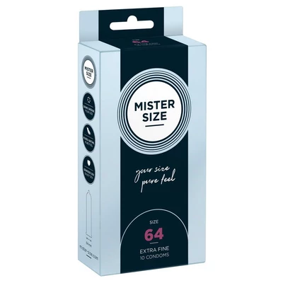 Mister Size 64Mm Pack Of 10 - Prezerwatywy