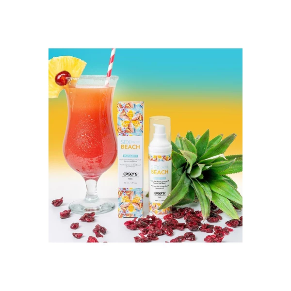 Exsens Warming Massage Oil Sex On The Beach 50Ml - Olejek do masażu rozgrzewający