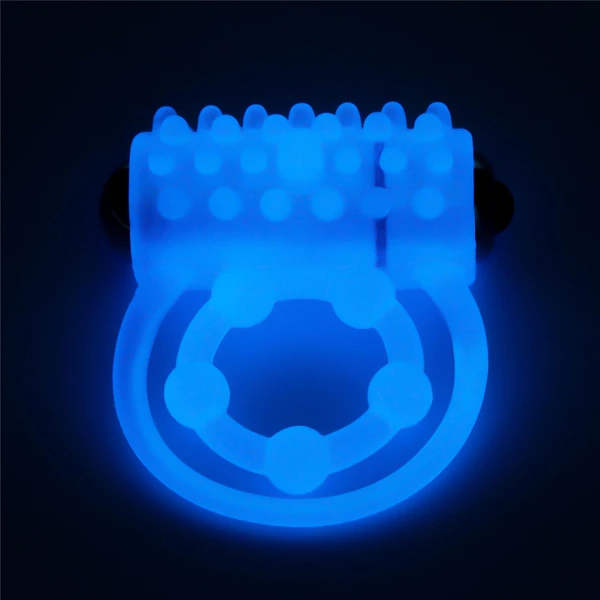 Lovetoy Lumino Play Vibrating Penis Ring dual - Wibrujący pierścień erekcyjny świecący w ciemności