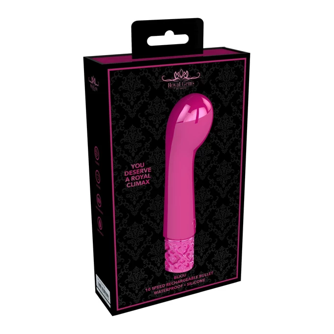 Royal Gems Bijou Rechargeable Silicone Bullet Pink - Miniwibrator, Różowy