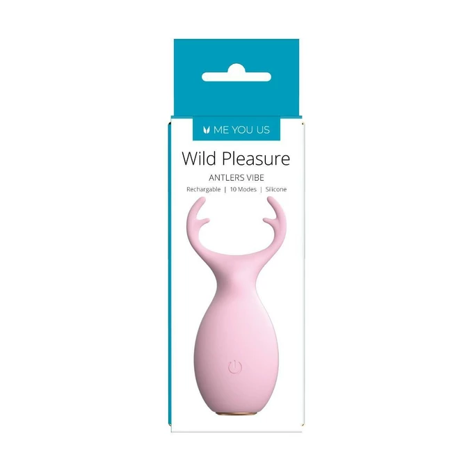 Me You Us Wild Pleasure Antlers Vibrator Pink - Wibrator łechtaczkowy