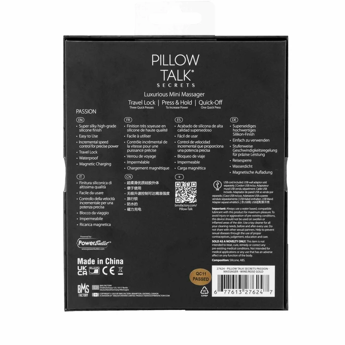 Pillow Talk Secrets Passion Clitoral Vibrator Wine - Wibrator łechtaczkowy