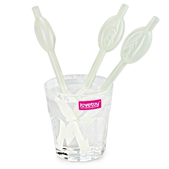 Lovetoy Glow In The Dark Pussy Straws – Pack Of 9 słomki