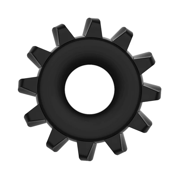 Lovetoy Power Plus Cockring Black 2 - Elastyczny pierścień erekcyjny