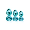 Nixie  Trainerâ Set, Blue Metallic - Zestaw korków analnych z kryształem, Niebieski