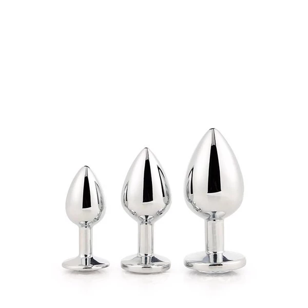 Dream Toys Gleaming Love Silver Plug Set - Zestaw korków analnych, Srebrny