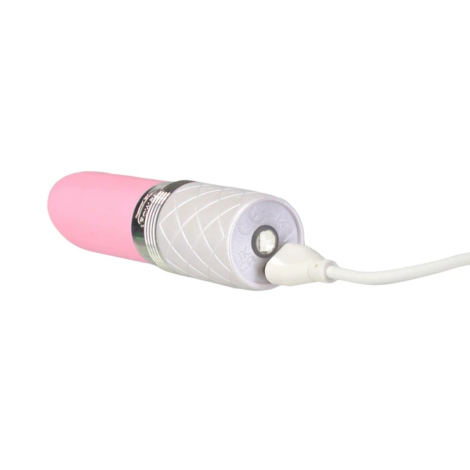 Pillow Talk Lusty Luxurious Flickering Massager Pink - Miniwibrator symulujący seks oralny, Różowy