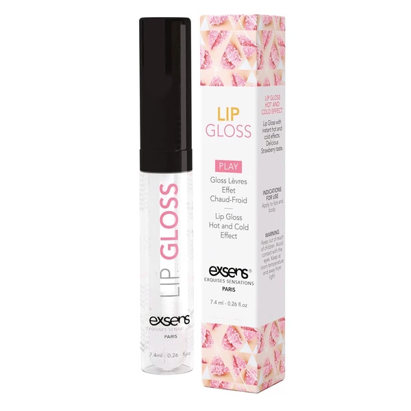 Exsens Lip Gloss Strawberry 7 4Ml - Błyszczyk stymulujący truskawkowy