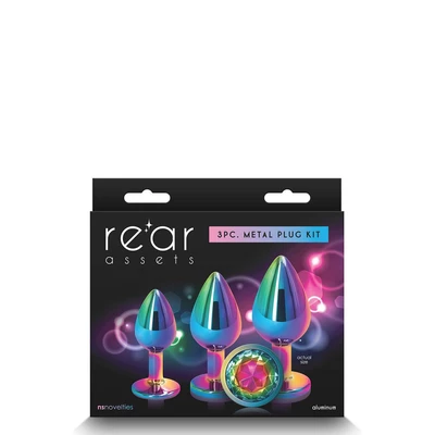 NS Novelties Rear Assets Trainer Kit Multicolor Rainbow - Zestaw ozdobnych korków analnych