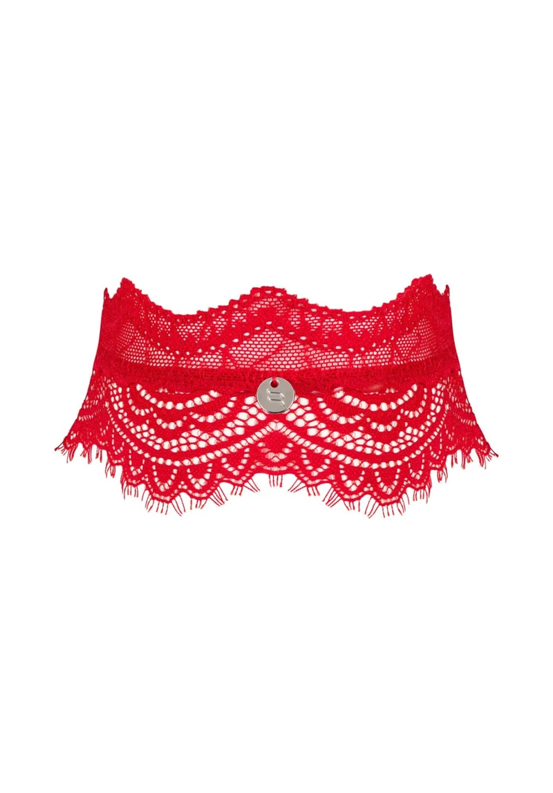 Obsessive Bergamore - Choker , Czerwony