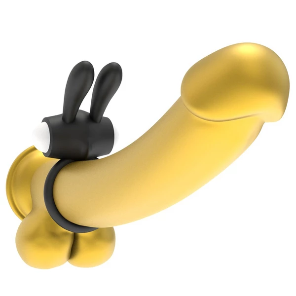 Lovetoy Power Clit Silicone Cockring Black 2 - Wibrujący pierścień erekcyjny