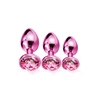 Nixie  Trainerâ Set, Pink Metallic - Zestaw korków analnych z kryształem, Różowy