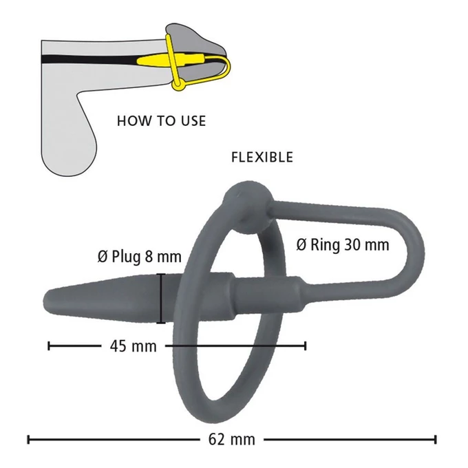 Penisplug With Glans Ring - Dilator do penisa
