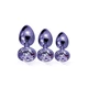 Nixie  Trainerâ Set, Purple Metallic - Zestaw korków analnych z kryształem, Fioletowy