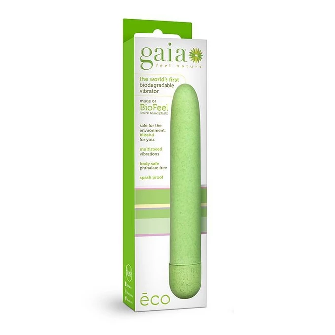 Gaia Eco Vibe Green - Wibrator klasyczny z materiałów eco