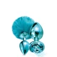 Nixie Set Pom Pom And Jewel Inlaid Blue Metallic - Zestaw korków analnych, Niebieski
