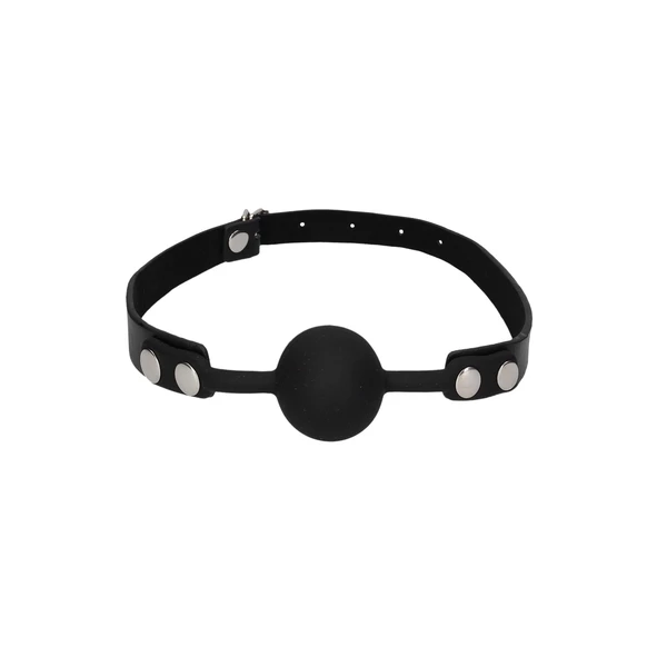 Ouch! Adjustable Bonded Leather Straps - Knebel z kulką