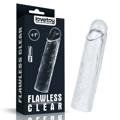 Lovetoy Flawless Clear Penis Sleeve Add 1' - Nakładka na penisa