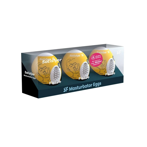 Satisfyer Eggs (Set Of 3 Fierce) - Masturbatory jajeczka zestaw 3
