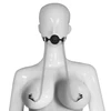 Lovetoy Breathable Ball Gag With Nipple Clamp - Knebel z kulką i łańcuszkiem na sutki