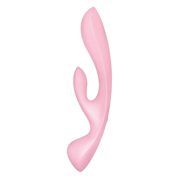 Satisfyer Triple Oh Pink - Wibrator króliczek i wand 2w1, Różowy