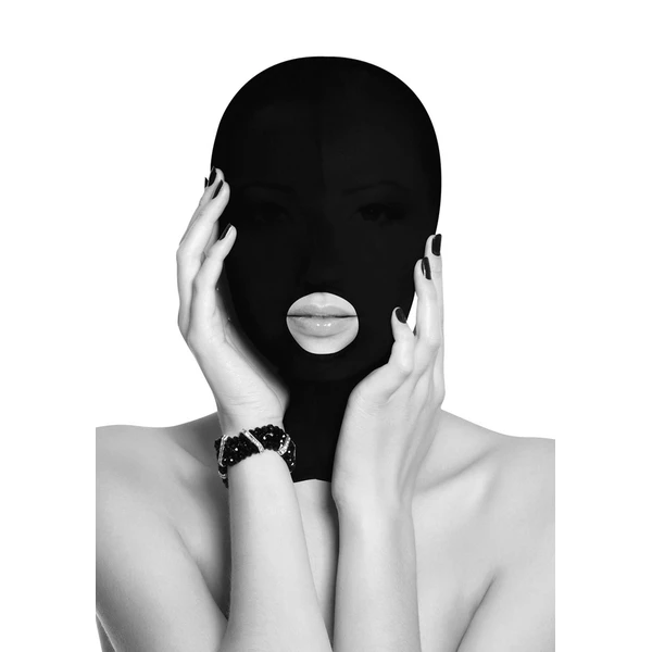 Ouch! Submission Mask With Open Mouth - Maska BDSM