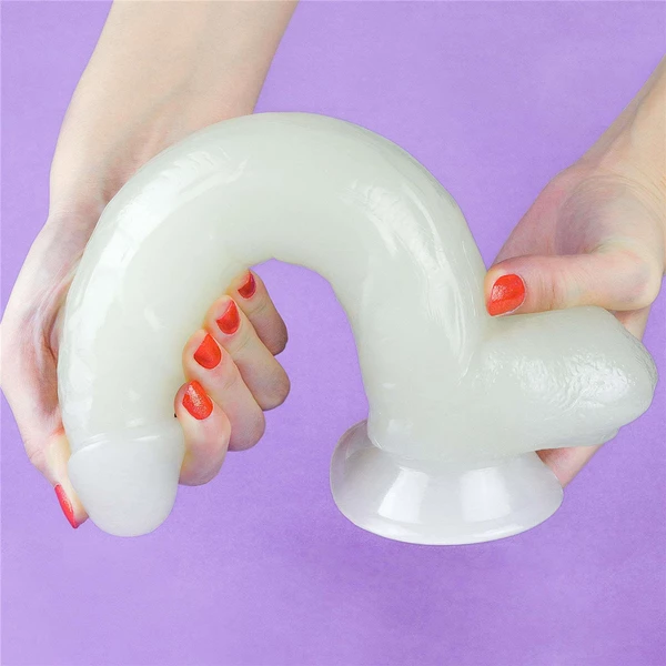 Lovetoy 10' Lumino Play Dildo - Dildo klasyczne na przyssawce świecące w ciemności