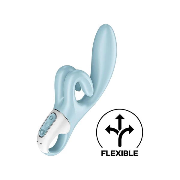 Satisfyer Touch Me Blue - Wibrator króliczek elastyczny, Niebieski