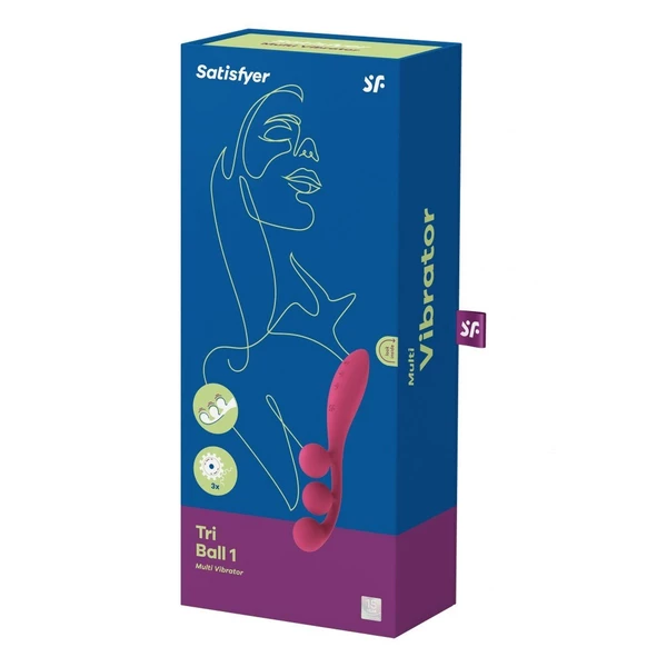 Satisfyer Tri Ball 1 Red - Wibrator do punktu G, Czerwony