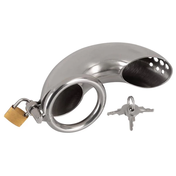 fetish Collection Penis Cage Curved - Metalowy pas cnoty