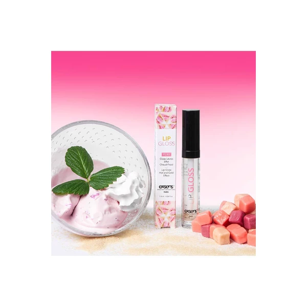 Exsens Lip Gloss Strawberry 7 4Ml - Błyszczyk stymulujący truskawkowy