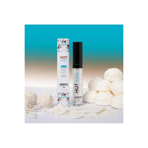 Exsens Hot Kiss Lip Gloss Coconut 7 4Ml - Błyszczyk stymulujący kokosowy