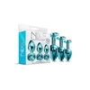 Nixie  Trainerâ Set, Blue Metallic - Zestaw korków analnych z kryształem, Niebieski