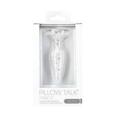 Pillow Talk Fancy Luxurious Glass Anal Plug With Bonus Bullet - Korek analny z kryształem